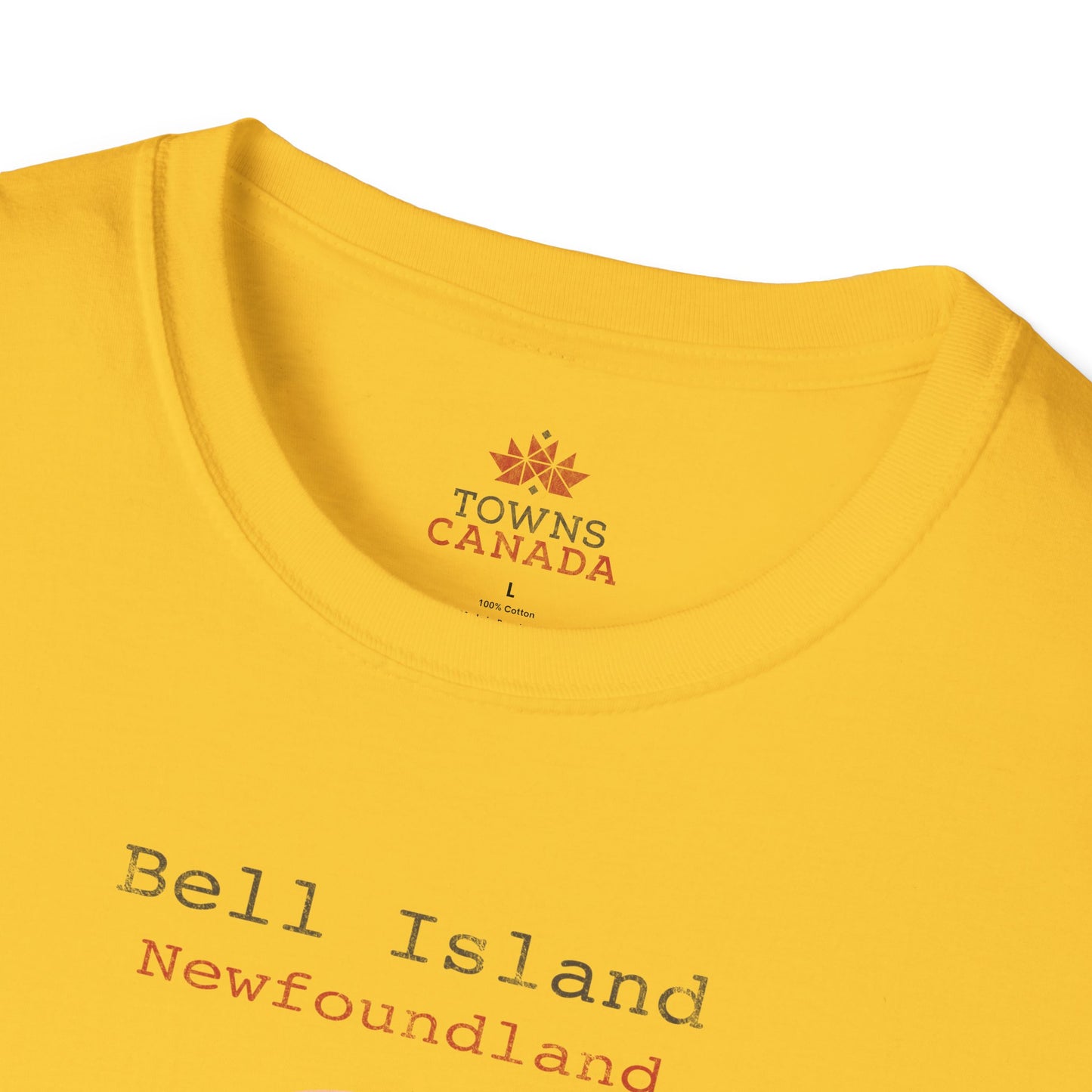 Bell Island Newfoundland Marker - Unisex Vintage Design Cotton T-Shirt