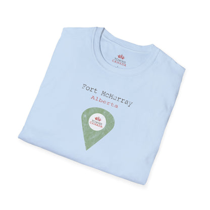 Fort McMurray Alberta Marker - Unisex Vintage Design Cotton T-Shirt