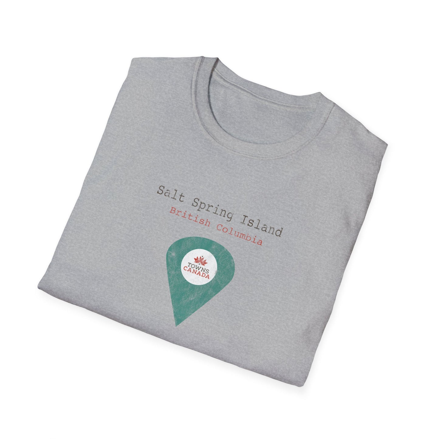 Salt Spring British Columbia Marker - Unisex Vintage Design Cotton T-Shirt