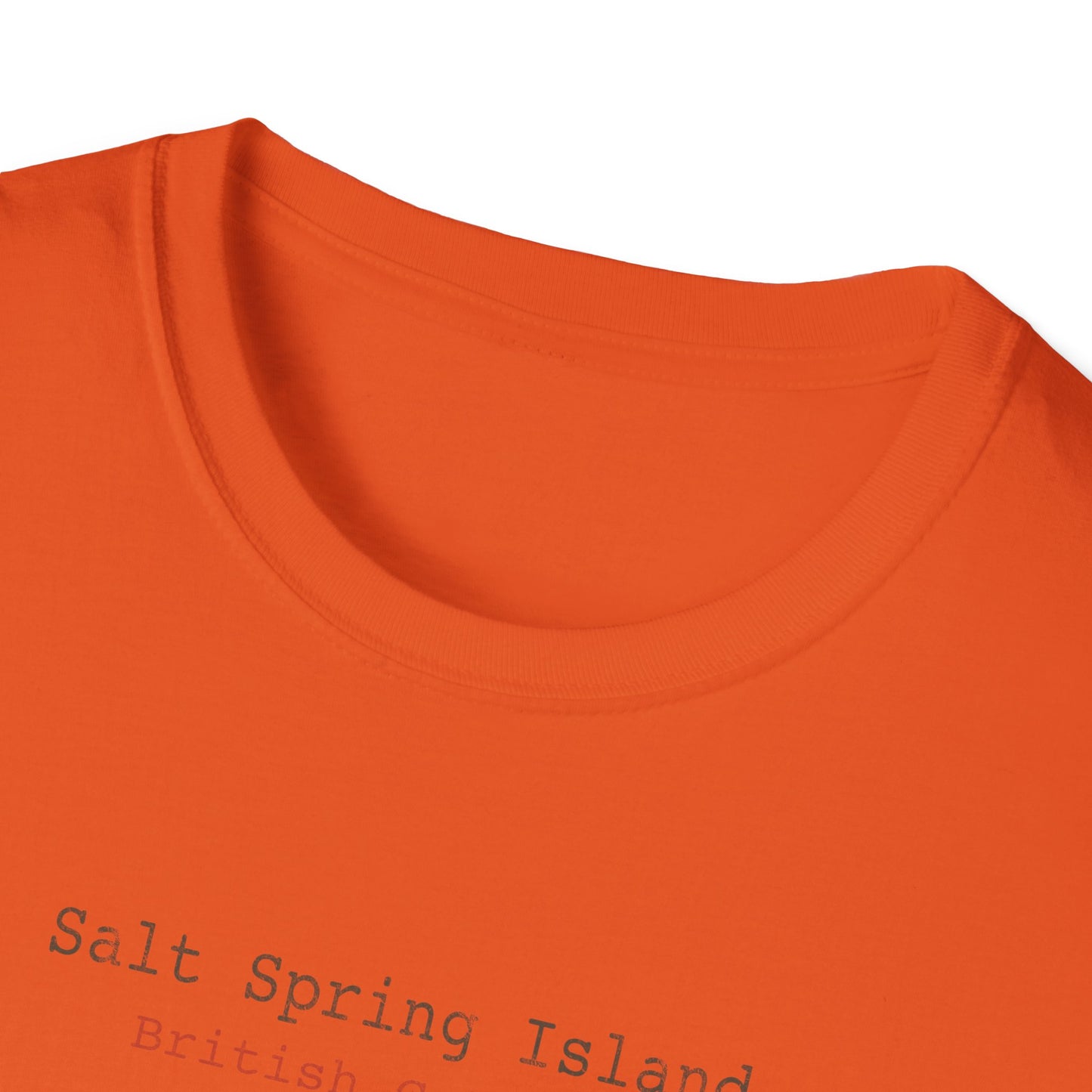 Salt Spring British Columbia Marker - Unisex Vintage Design Cotton T-Shirt