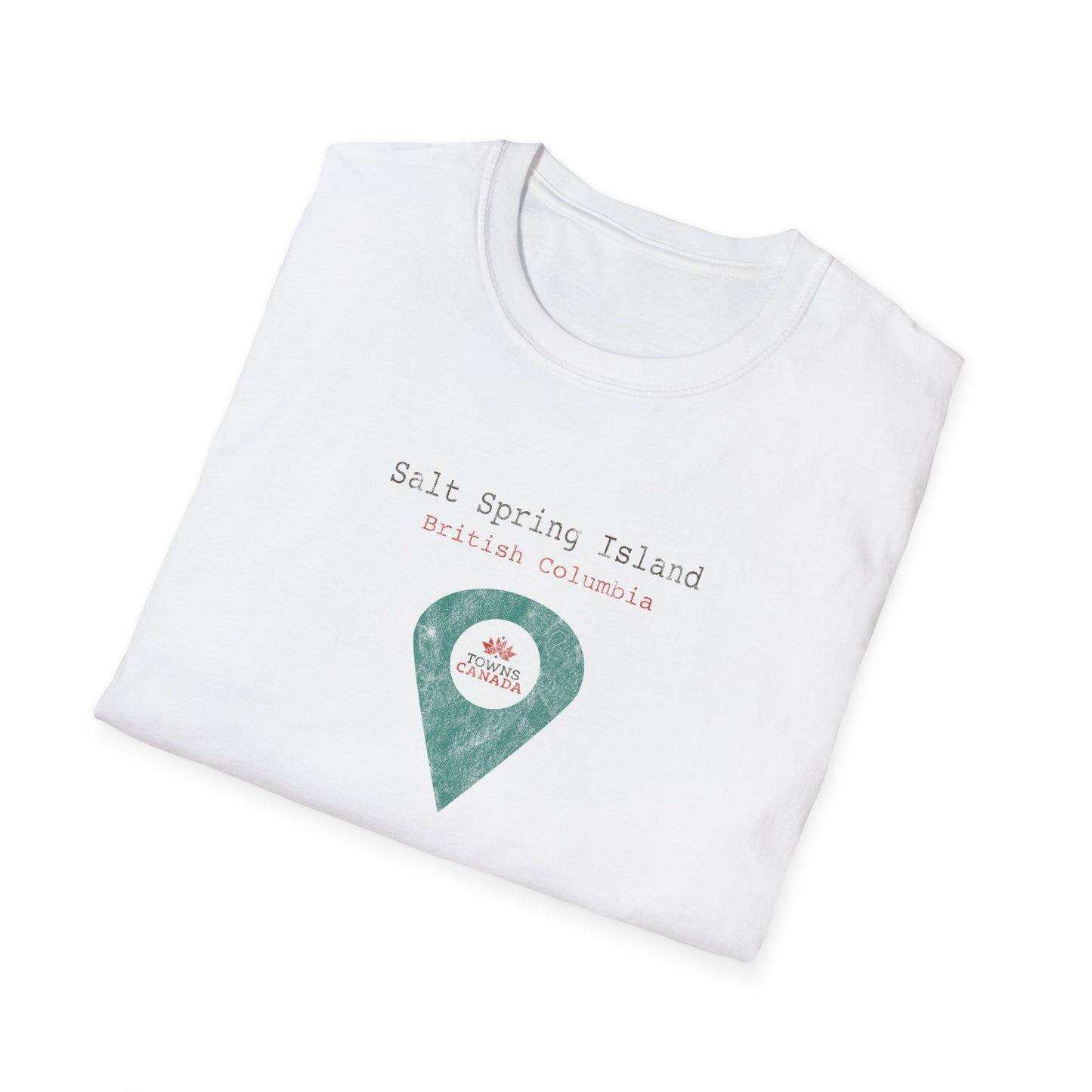 Salt Spring British Columbia Marker - Unisex Vintage Design Cotton T-Shirt