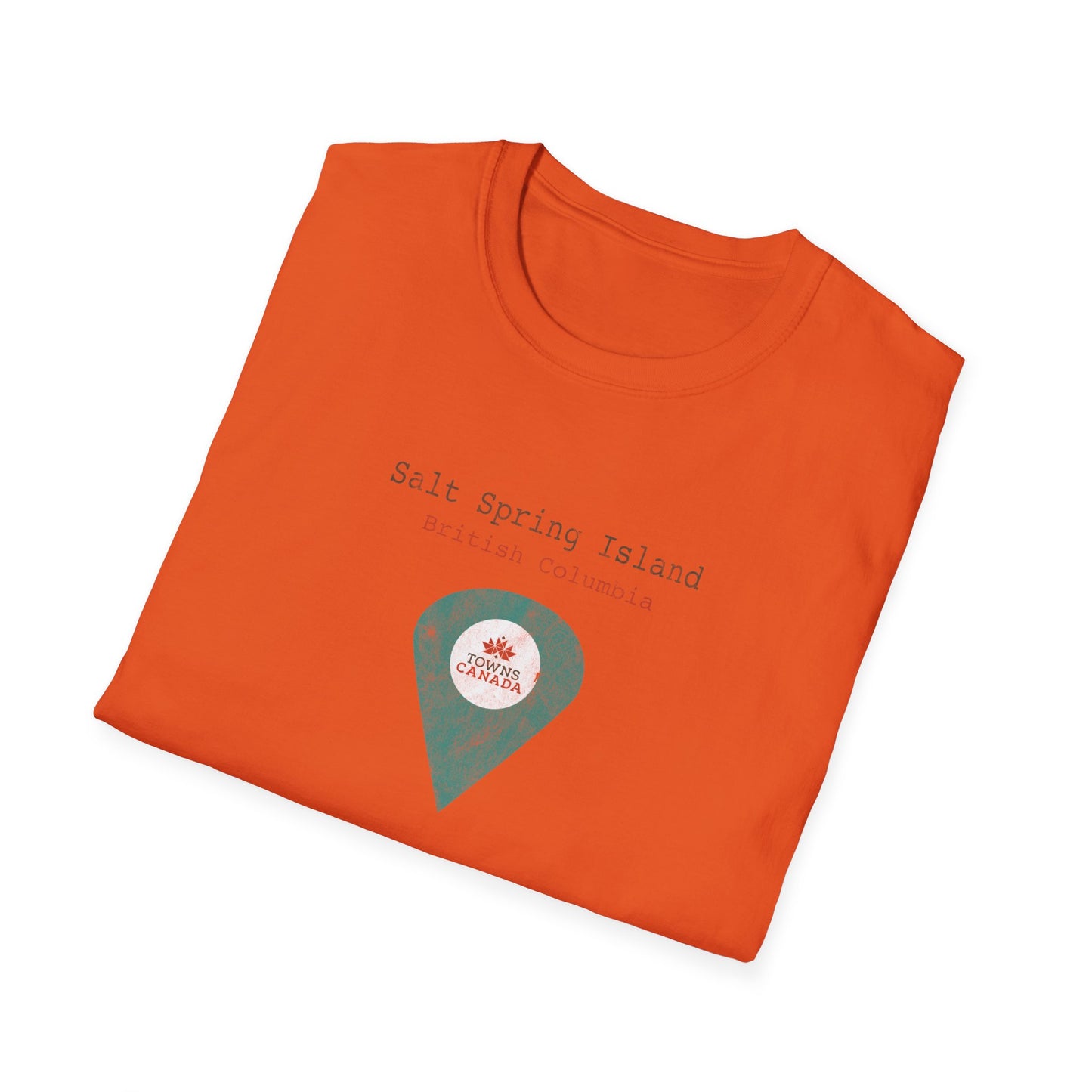 Salt Spring British Columbia Marker - Unisex Vintage Design Cotton T-Shirt