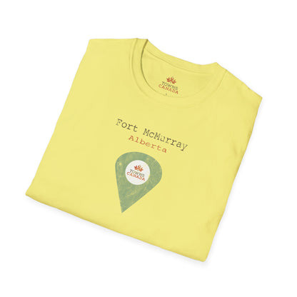 Fort McMurray Alberta Marker - Unisex Vintage Design Cotton T-Shirt