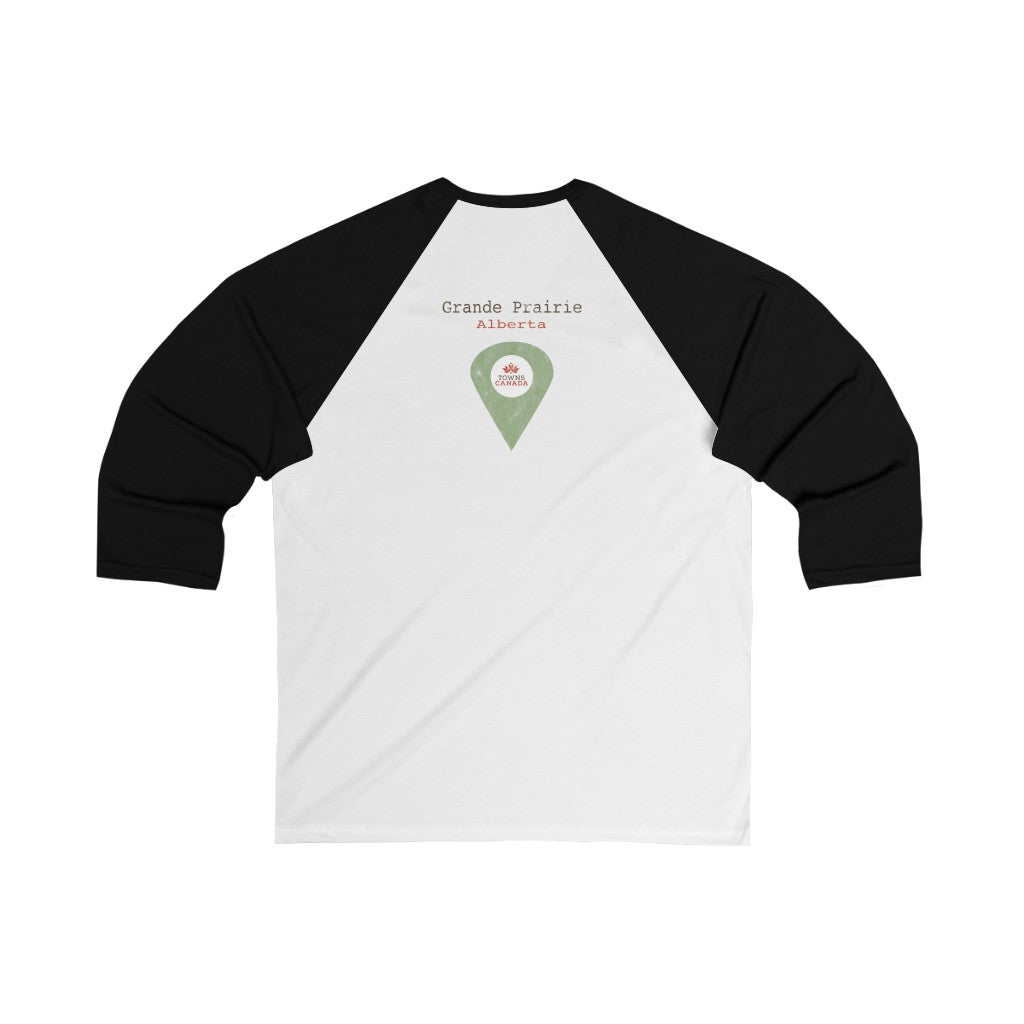 Grande Prairie Alberta Unisex Baseball Tee