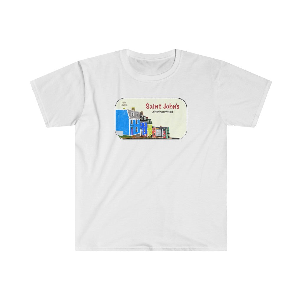 St. John's Newfoundland - Unisex Vintage Design Cotton T-Shirt