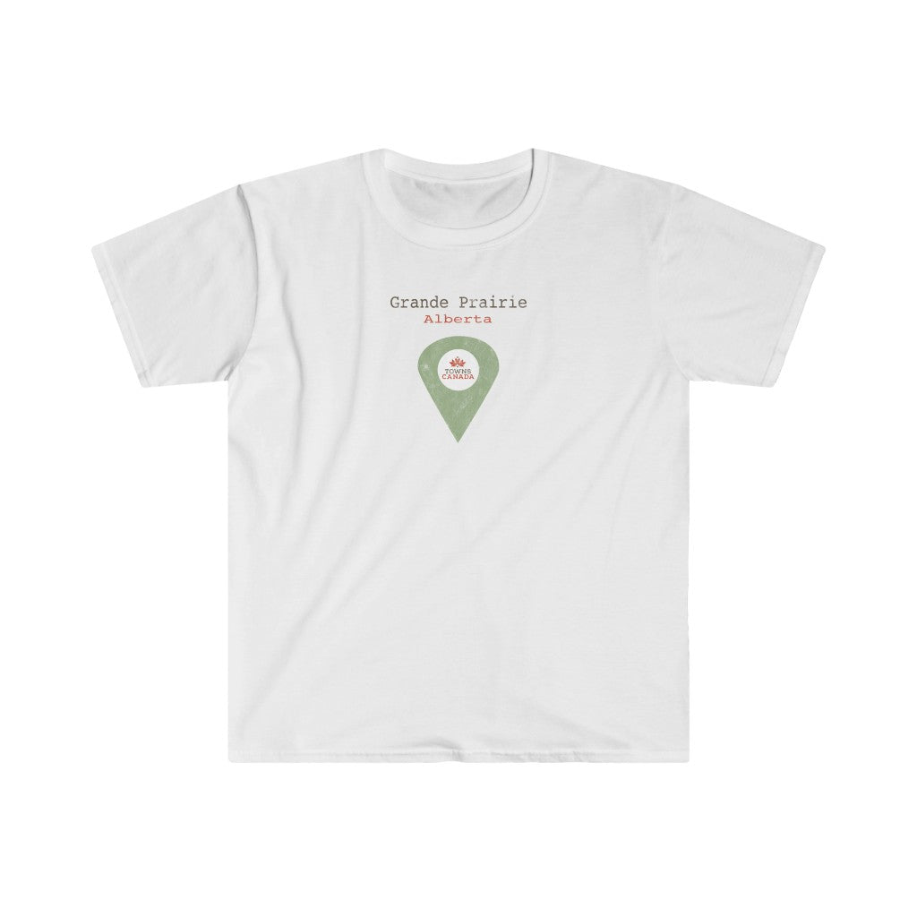 Grande Prairie Alberta Marker - Unisex Vintage Design Cotton T-Shirt